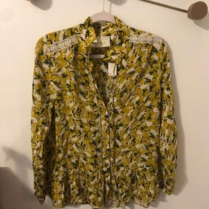 BRAND NEW W/ TAGS- Anthropologie flowy top. Sz 10